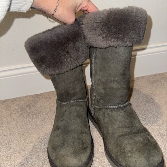 UGG Grey Classic Tall Shearling Boot